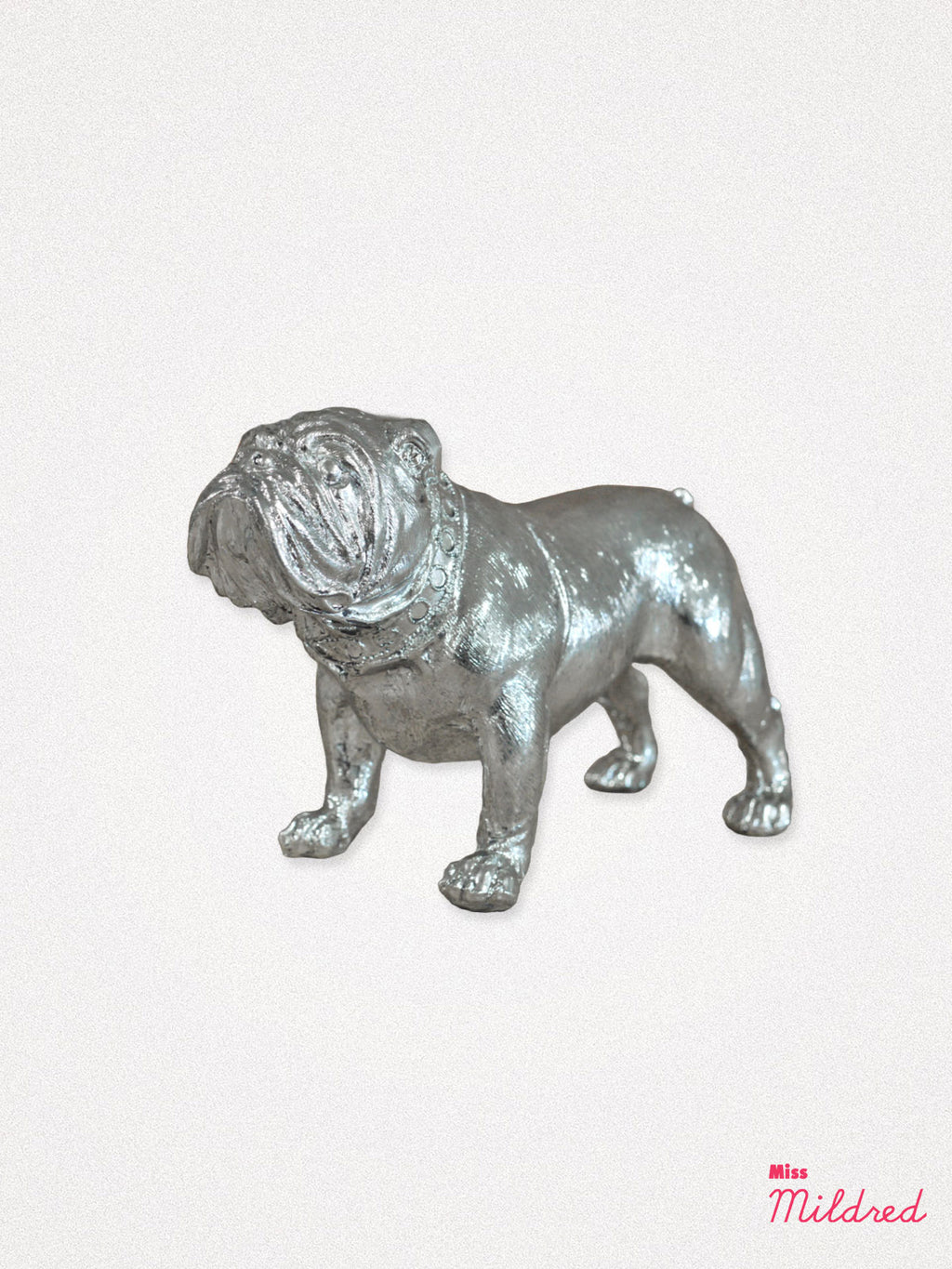 Bulldog Statue - Silver