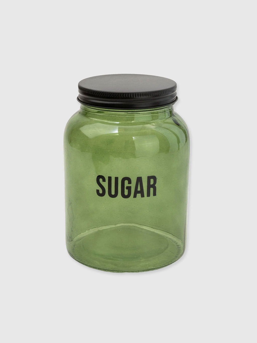 Green Glass Storage Jar - Sugar