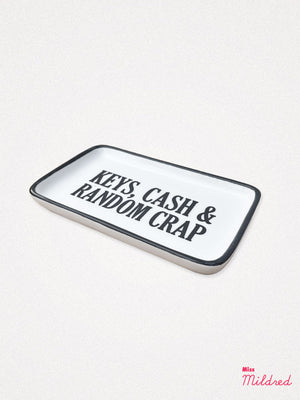 Keys, Cash and Random Crap Ceramic dish / tray