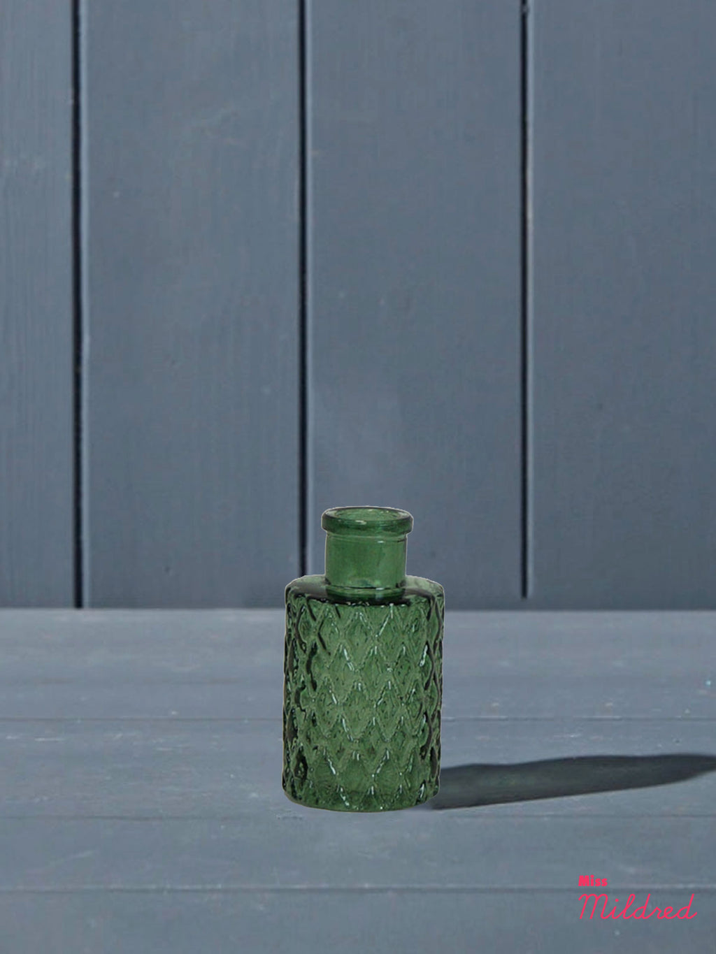 Geometric Green Bottle - 9.2cm