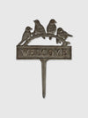 Welcome - Cast Iron Stake Sign
