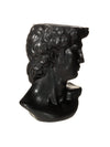 Large Greek David Head Bust Planter Pot - Black