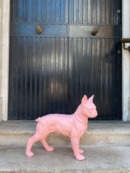 NEW 'Frenchie' EXCLUSIVE PINK Large Ceramic Leopard Statue Vintage