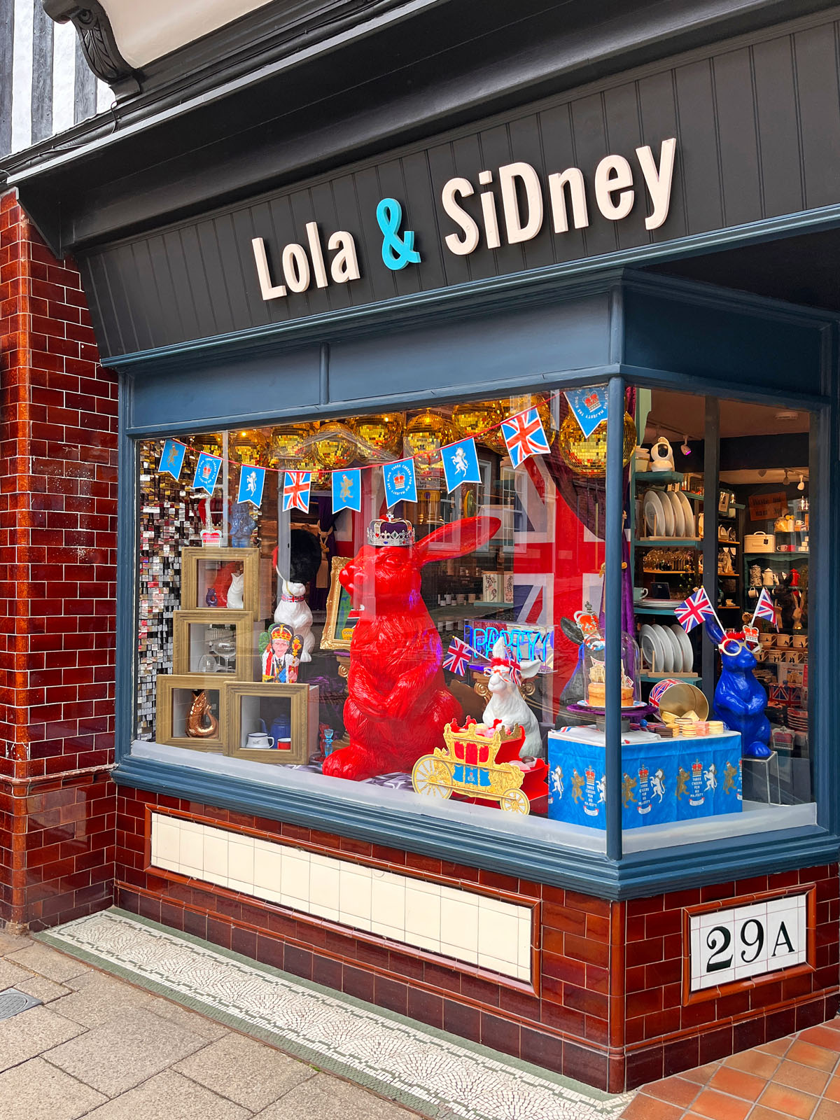 Lola & SiDney - King Charles Coronation Window Display