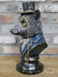 Gentry Top Hat Fox Bust with Monocle
