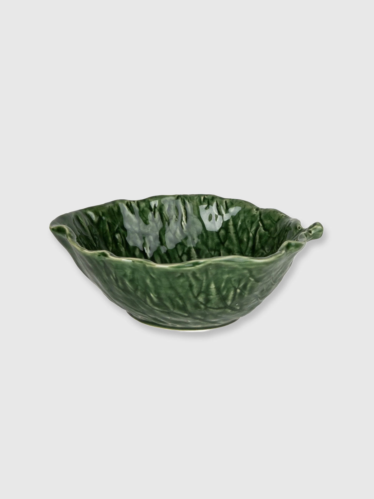 Green Leaf Ceramic Bowl - 17cm