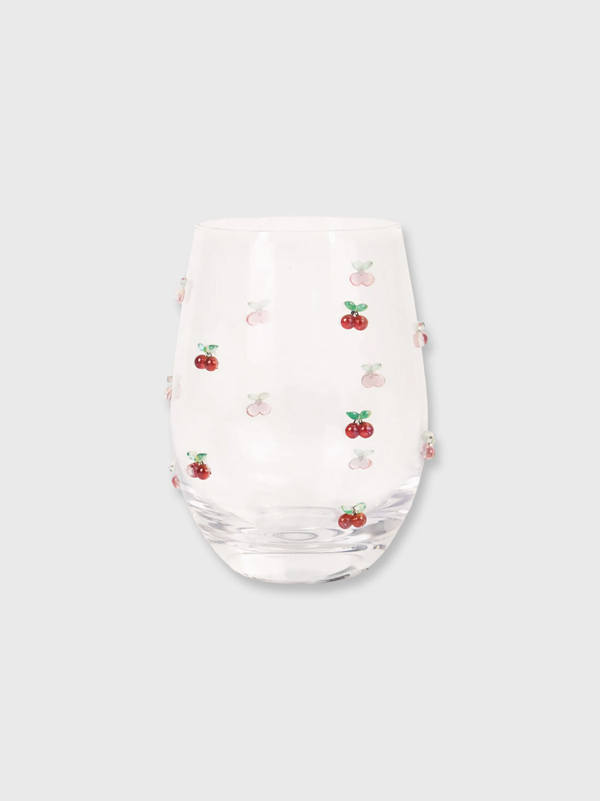 Red Cherry Tumbler Glass