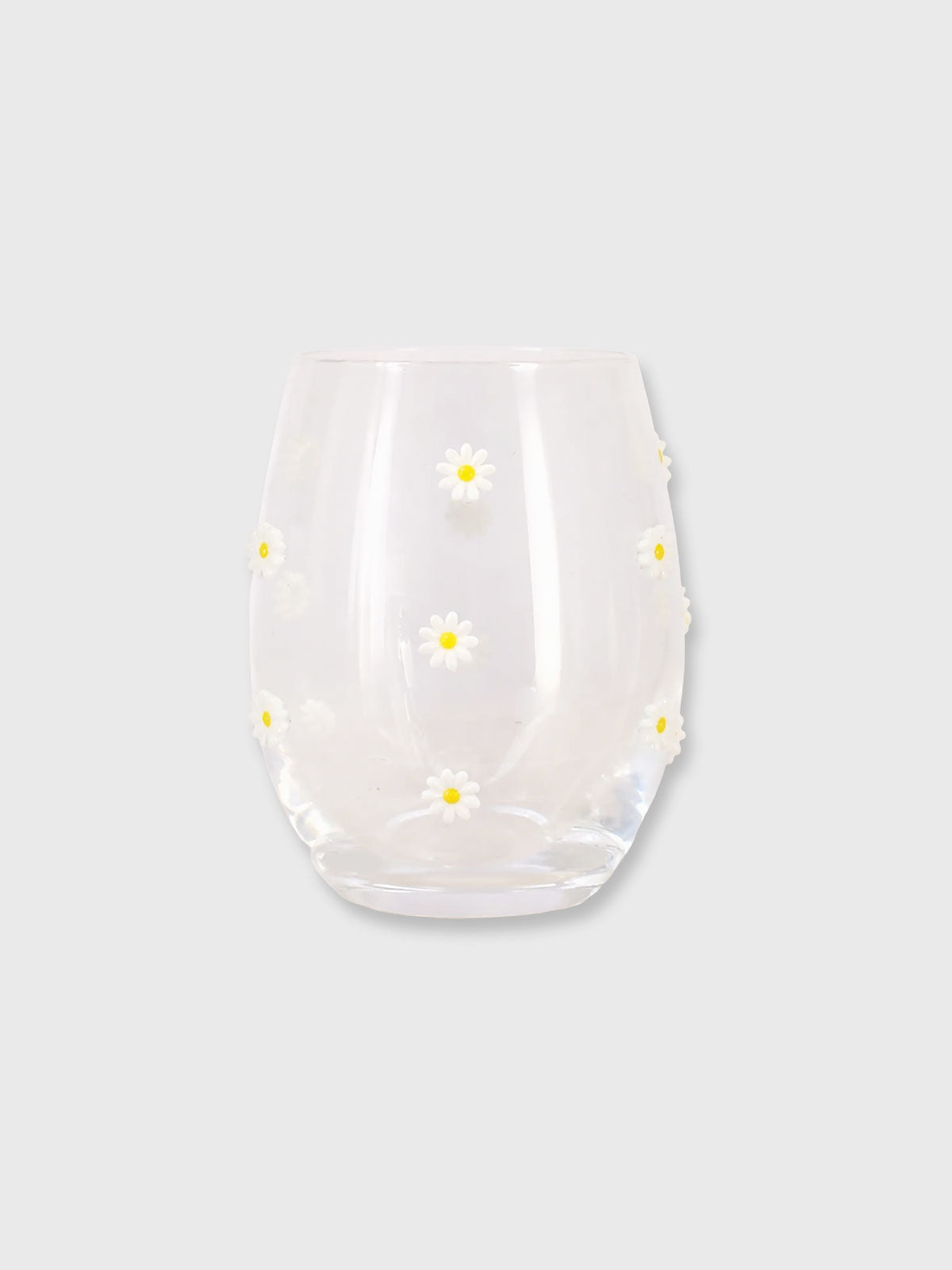 Yellow Daisy Tumbler Glass