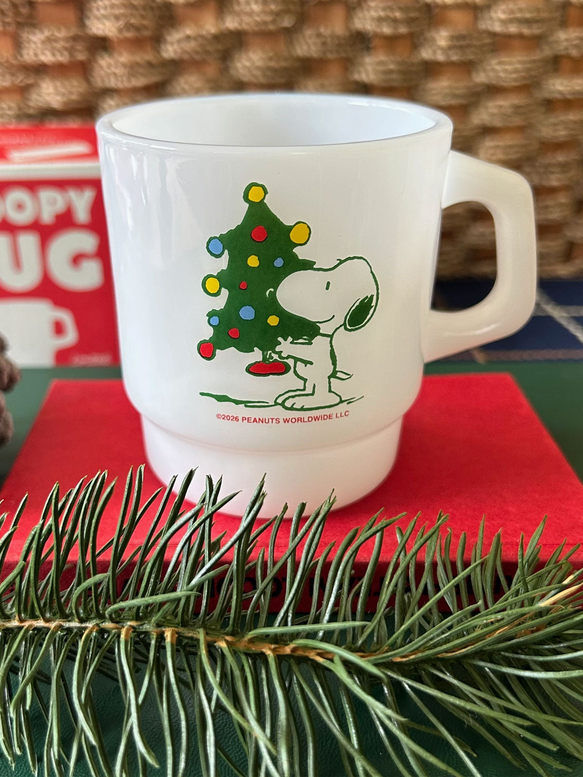 Peanuts Snoopy 'MIlk Glass' Christmas Mug