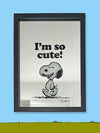 Peanuts Framed Mirror - Cute Snoopy