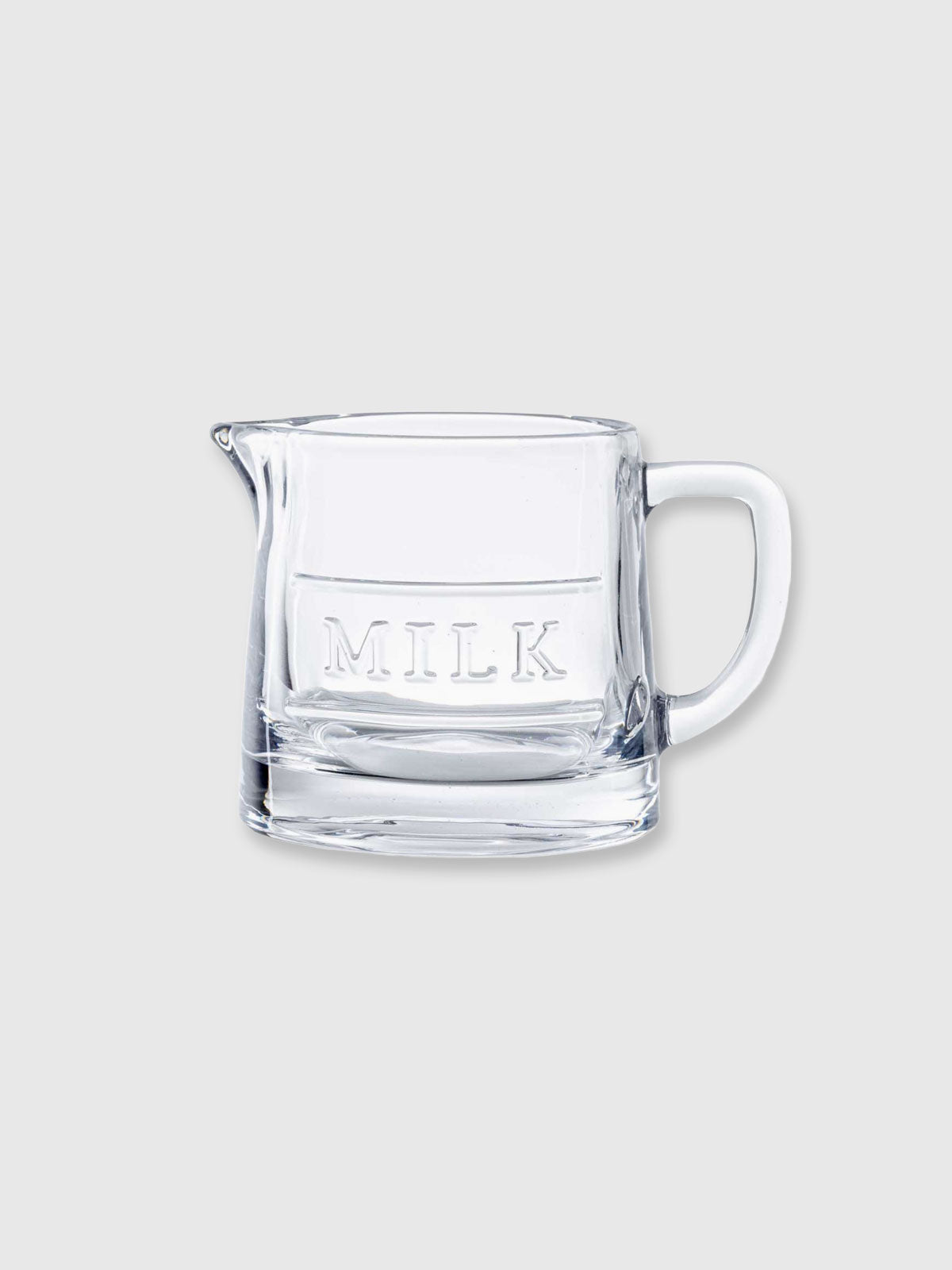 Clear Glass Milk Jug