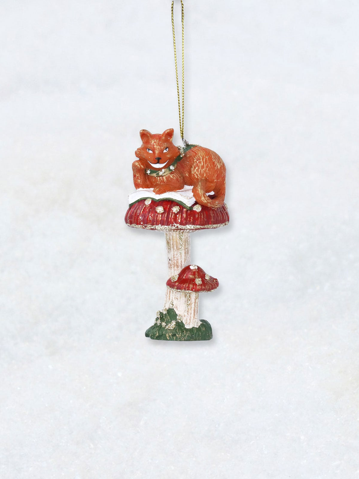 Christmas Decoration -  Cheshire Cat on Red Toadstool