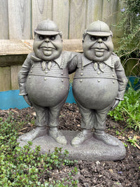 Alice Themed Garden Statue - Tweedledum & Tweedledee