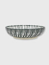 Ceramic Amari Bowl 22cm - Olive Green & White