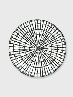 Ceramic Amari Bowl 22cm - Olive Green & White