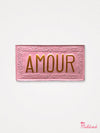 Amour - Pink Hanging Metal Sign - 35cm