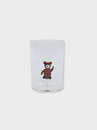 3D Animal in Glass Tumbler - Brown Bear