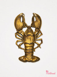 Lobster Shaped Trinket Tray - Antique Gold