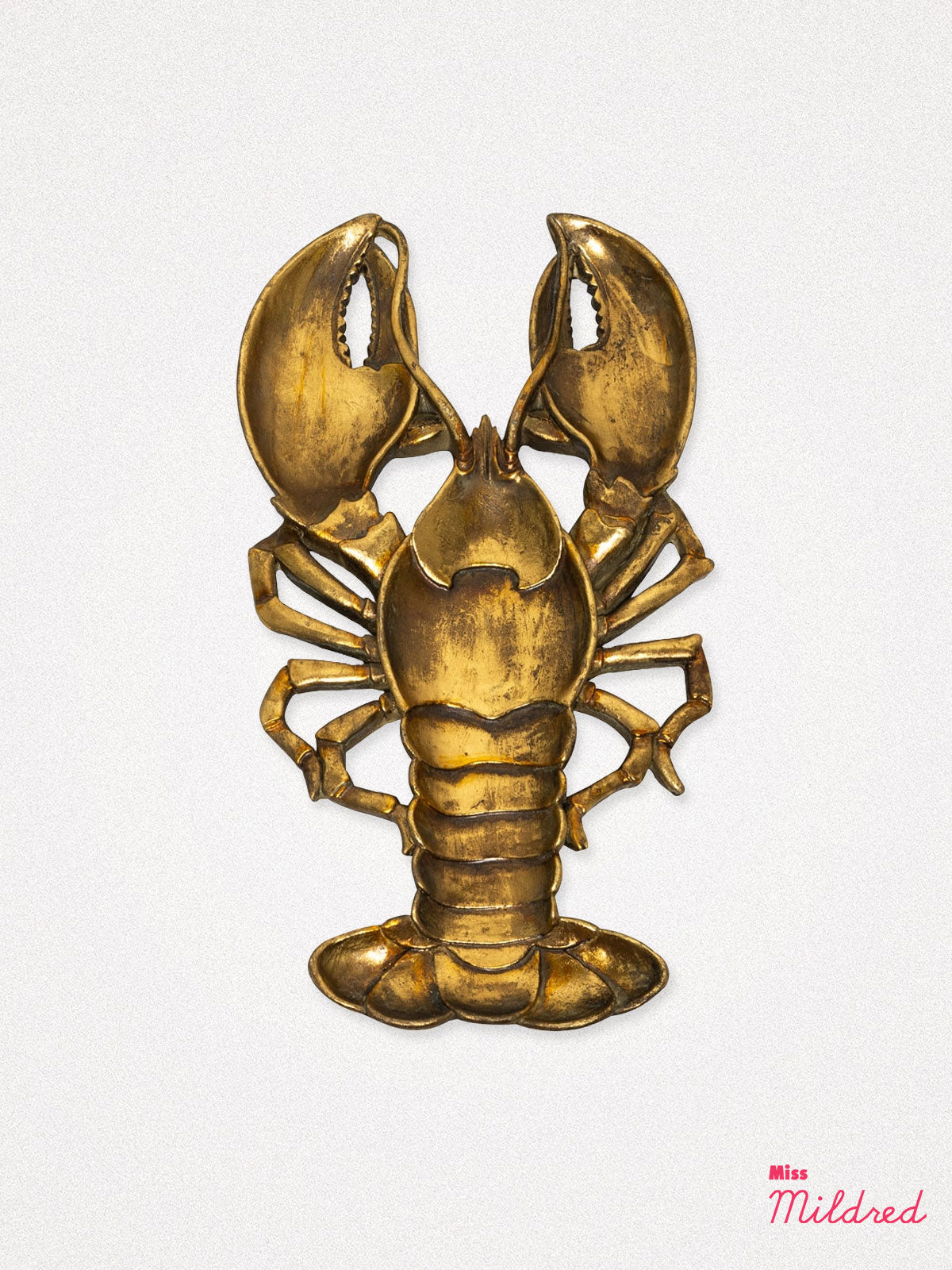 Lobster Shaped Trinket Tray - Antique Gold