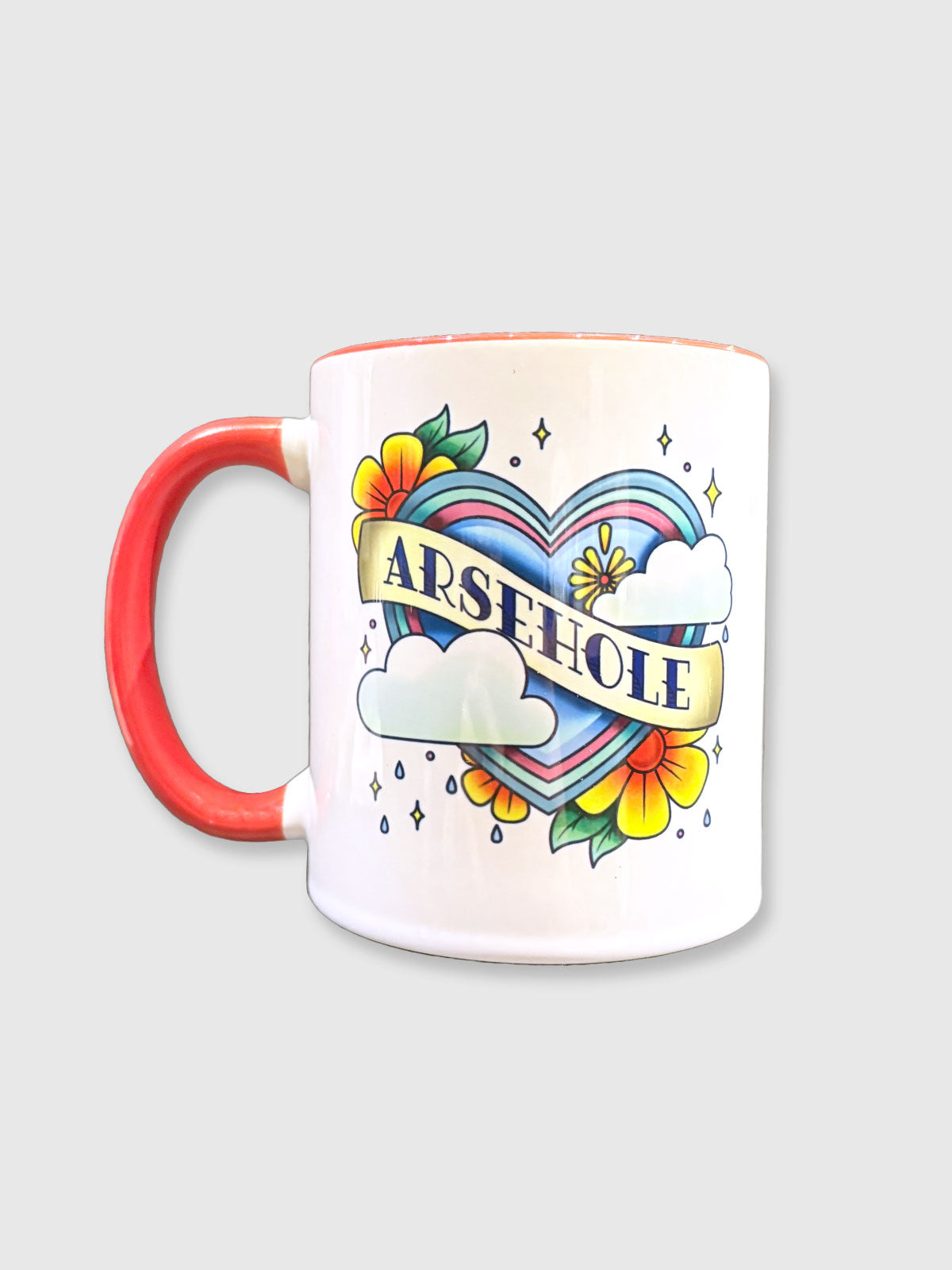 Arsehole Tattoo Heart Mug