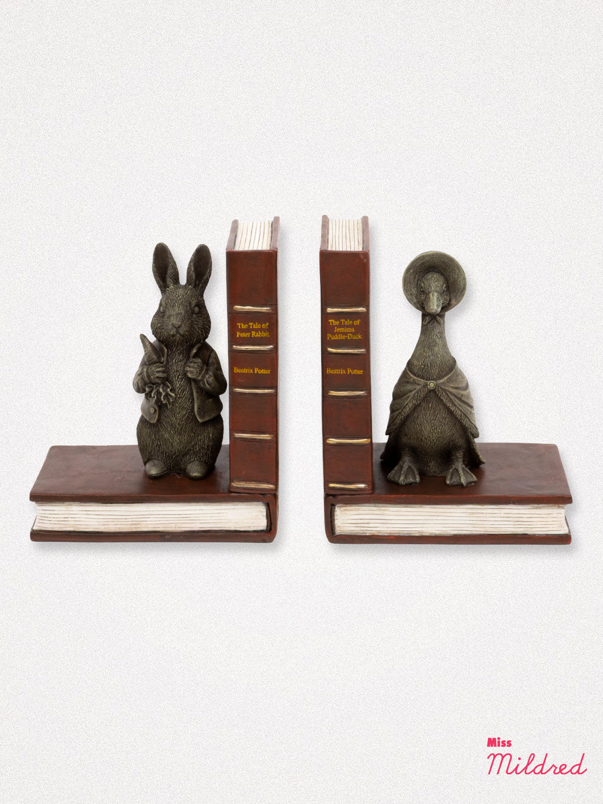 Beatrix Rabbit & Duck Shaped Book Ends