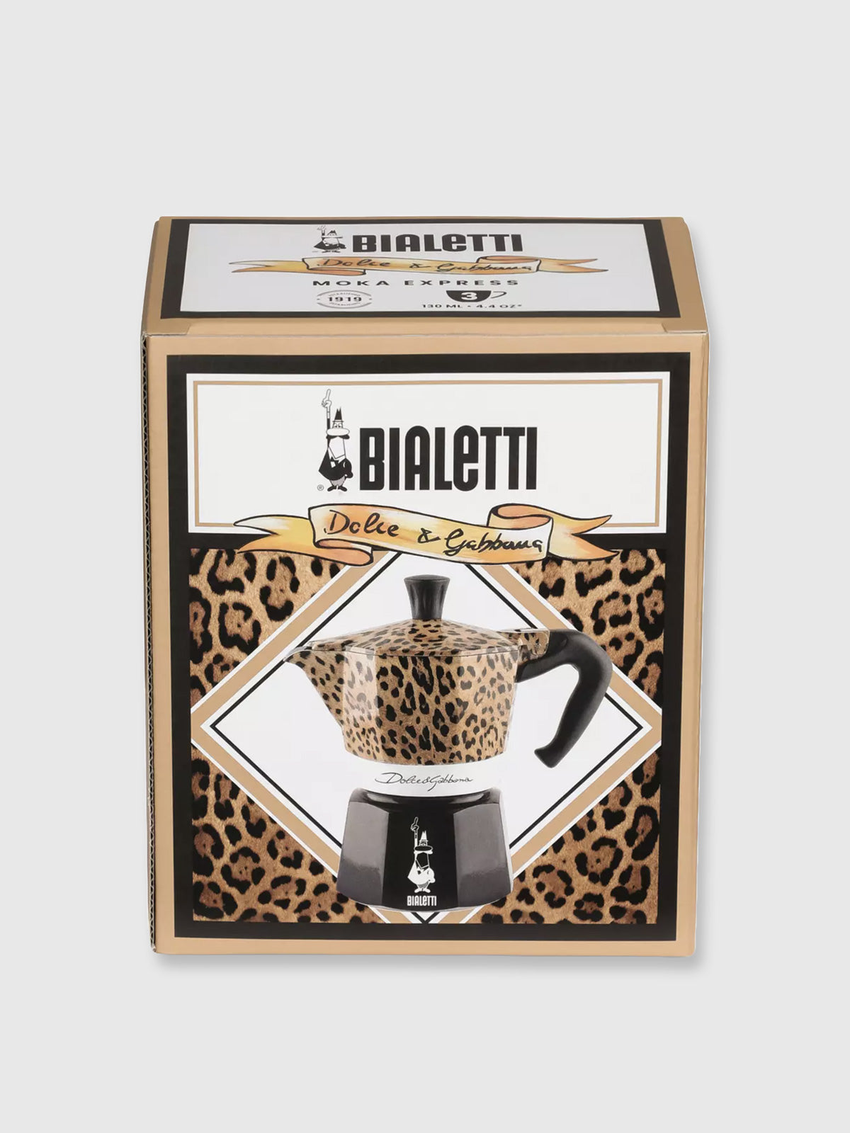 Bialetti X Dolce&Gabbana Leopardo / Leopard Print Hob Coffee Maker - 3 Cup