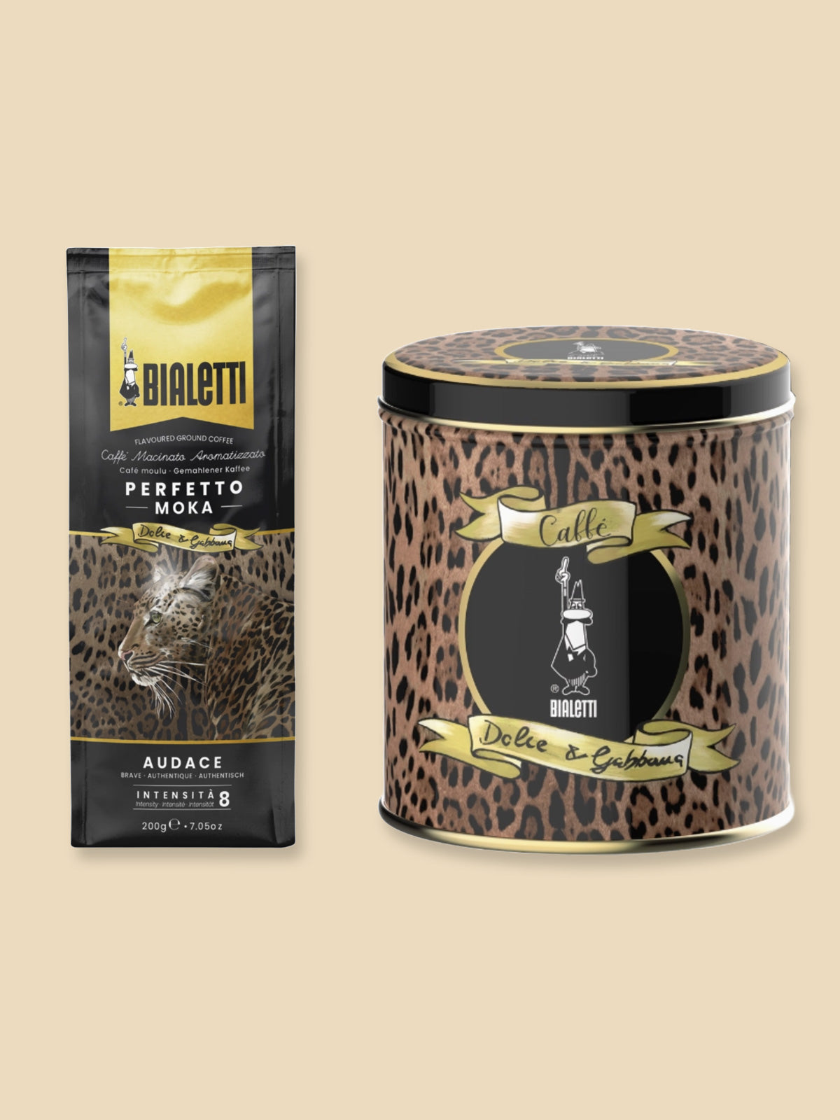 Bialetti X Dolce&Gabbana Leopardo / Leopard Print Tin Moka Ground Coffee 200g