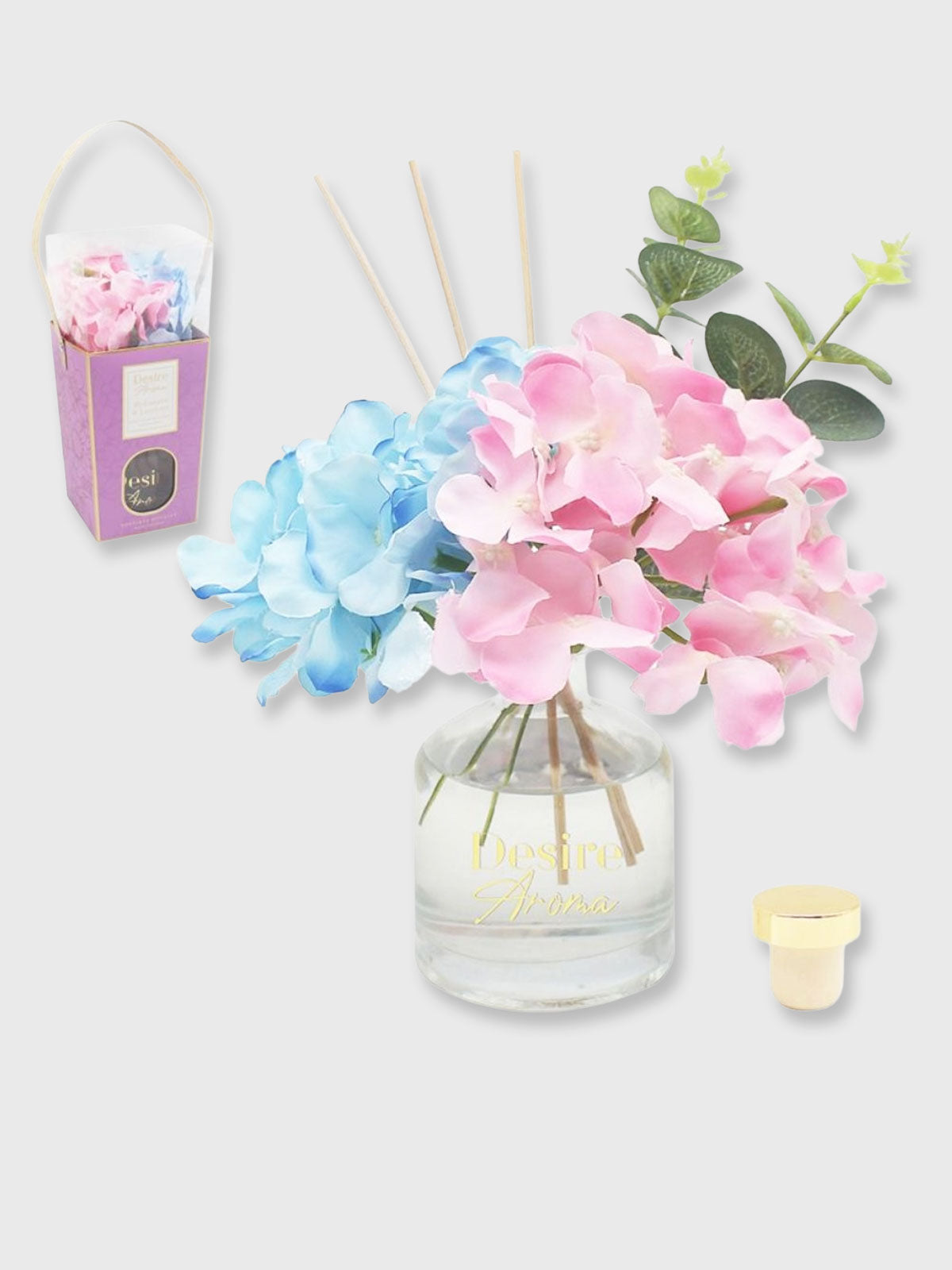 Blue & Pink Hydrangea Flower Diffuser - 200ml