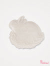 Ceramic Embossed Rabbit & Flower Dish