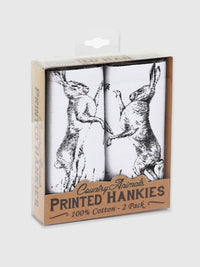 Cotton Handkerchiefs - Boxing Hares