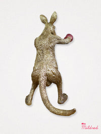 Boxing Kangaroo Large Statue - Gold