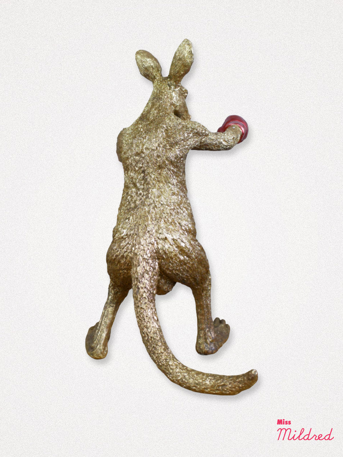 Boxing Kangaroo Large Statue - Gold