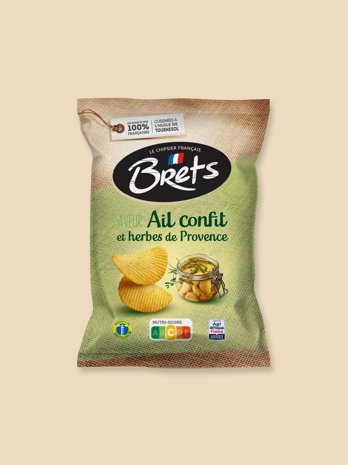 Brets French Crisp Garlic & Herbs of Provence - 125g