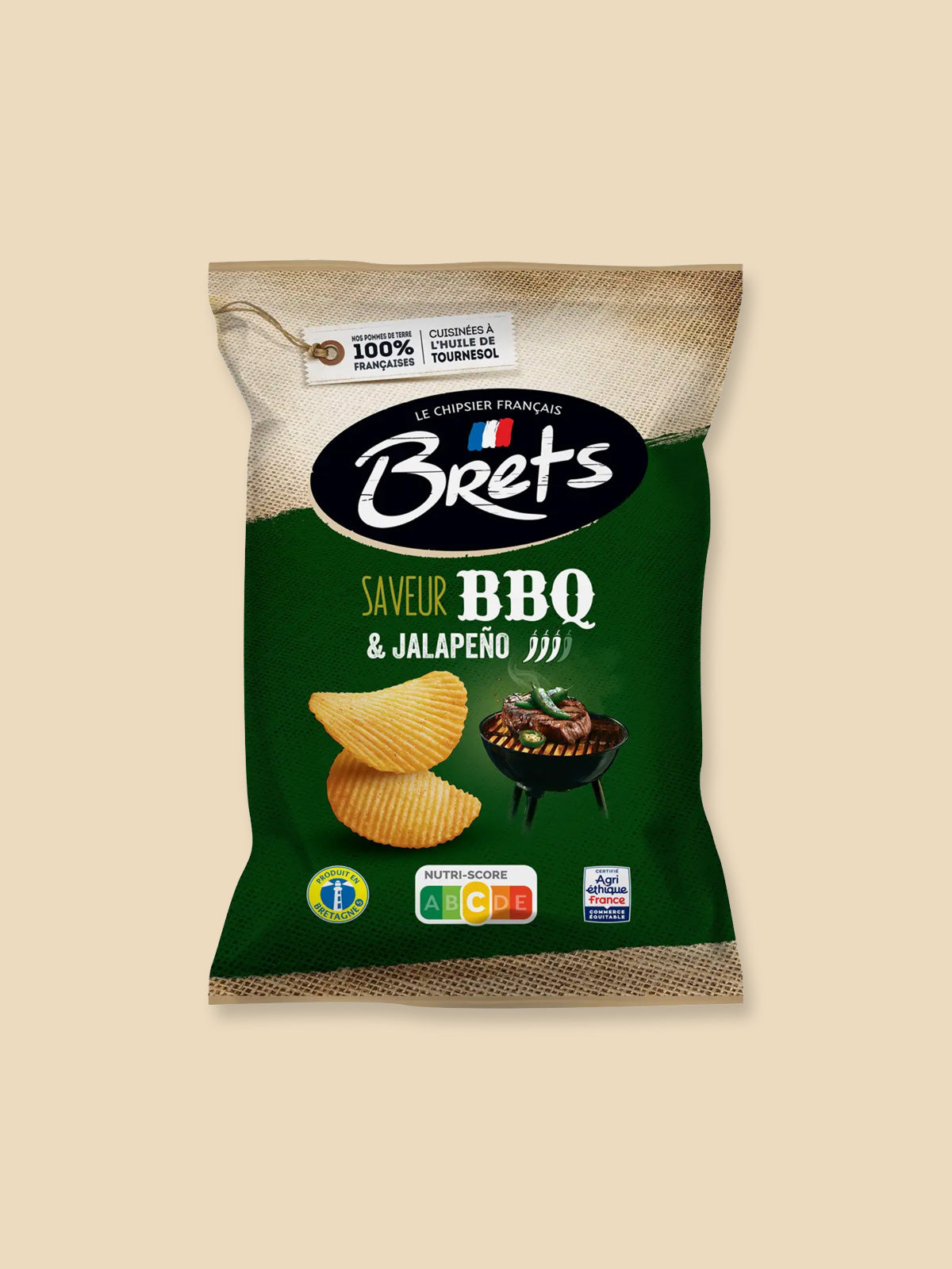 Brets French Crisp BBQ jalapeño Flavour - 125g