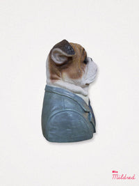 Bulldog Bust Statue - 19cm