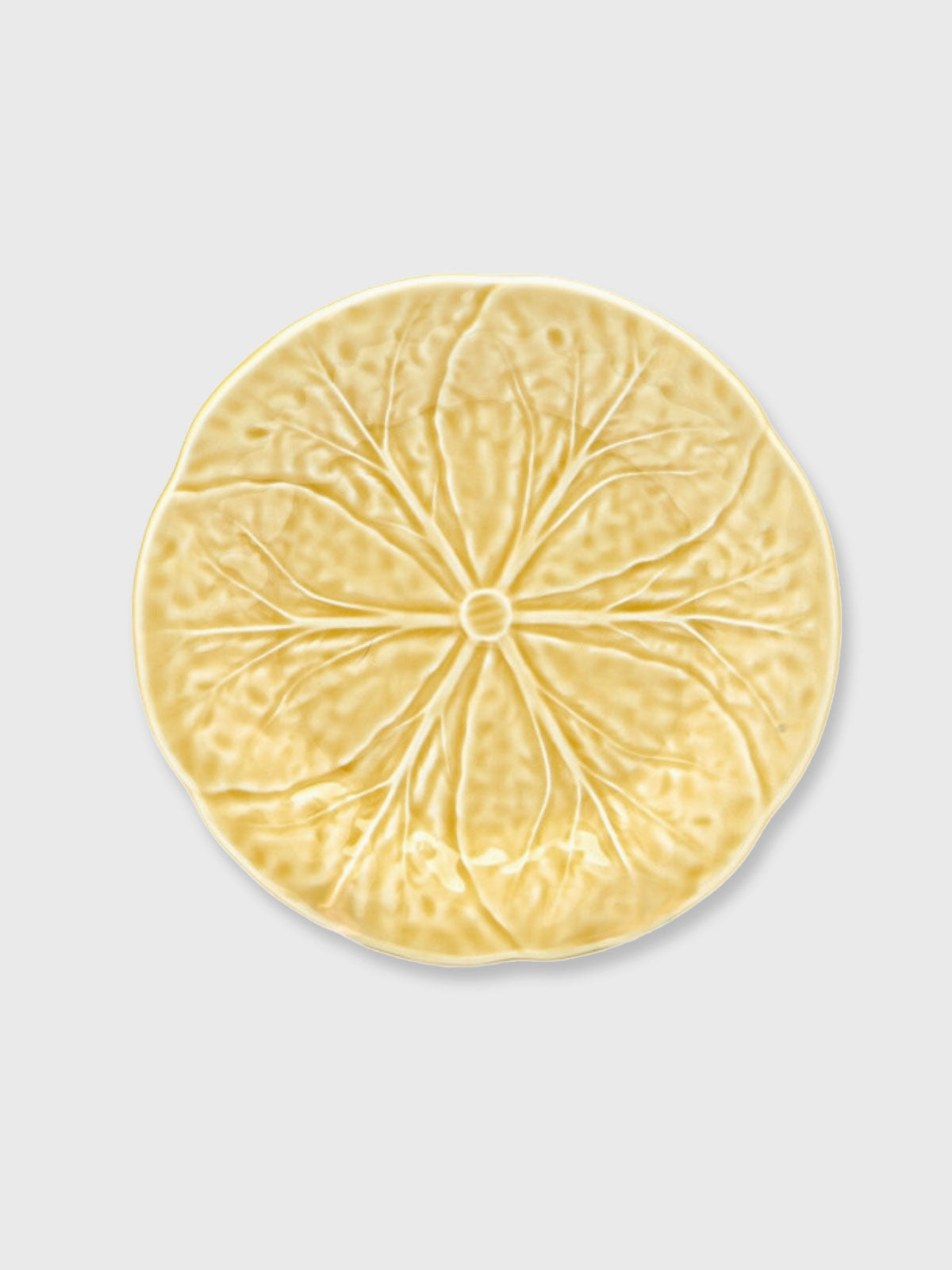 Cabbage Design Side Plate - Yellow