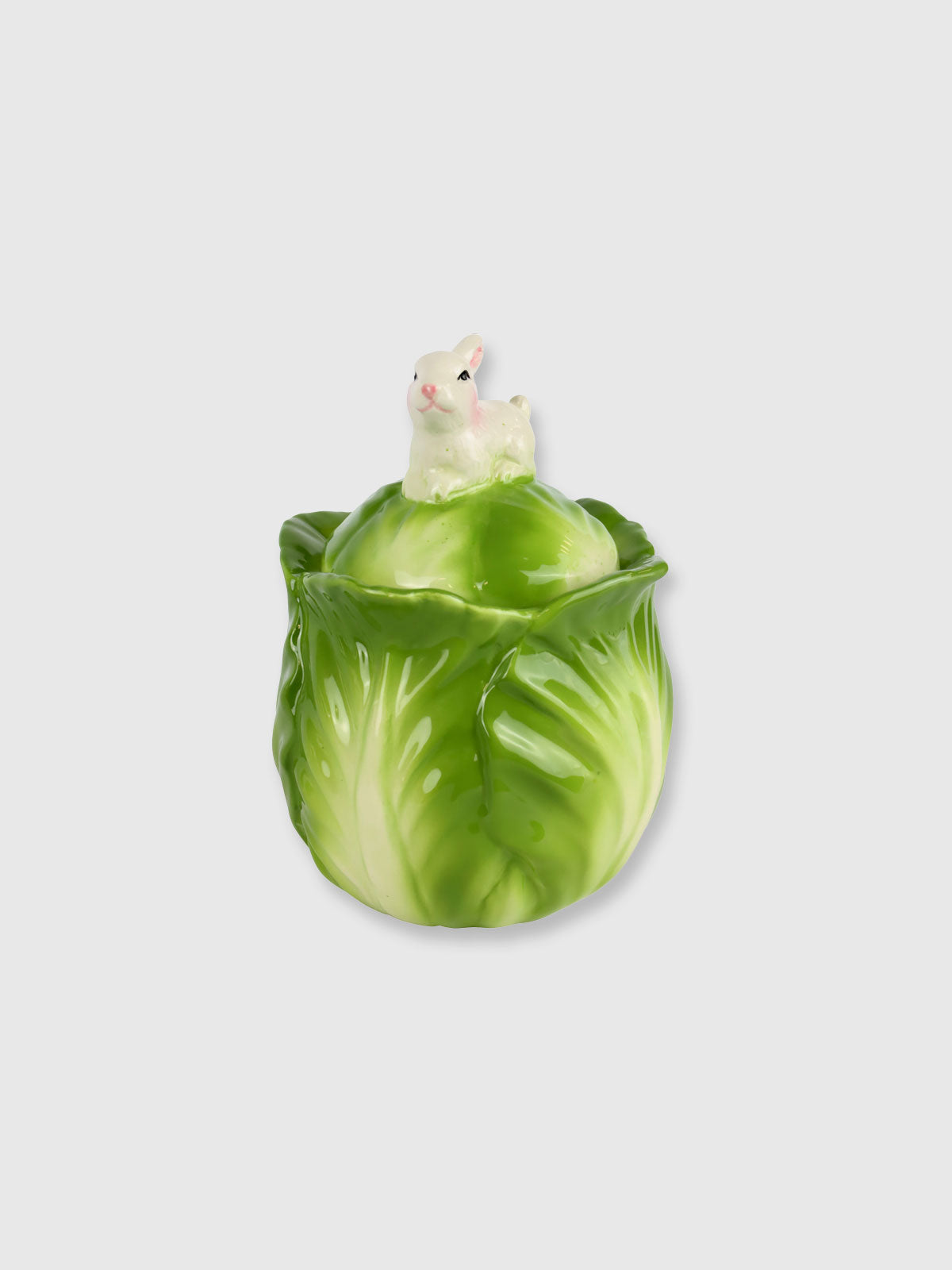 White Rabbit Green Cabbage Leaf Jar