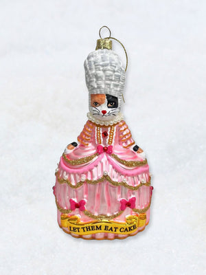 Christmas Ornament - Marie Antoinette Let Them Eat Cake Cat