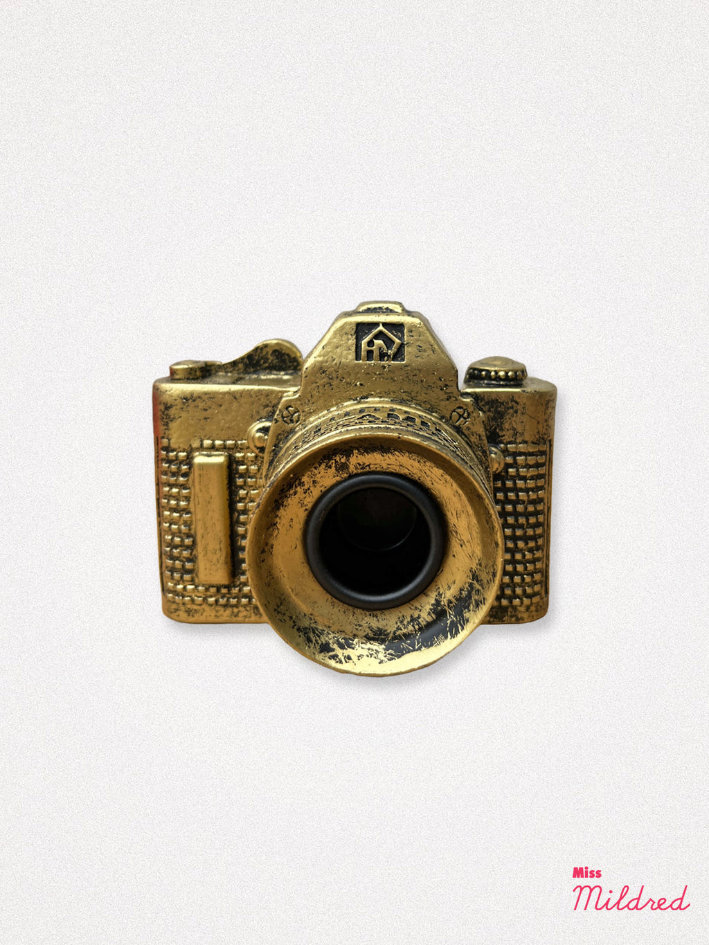 Camera Shaped Candle Holder - Gold