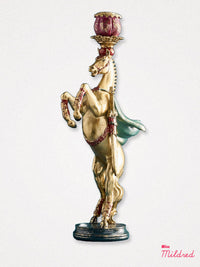 Gold Circus Horse Candle Holder