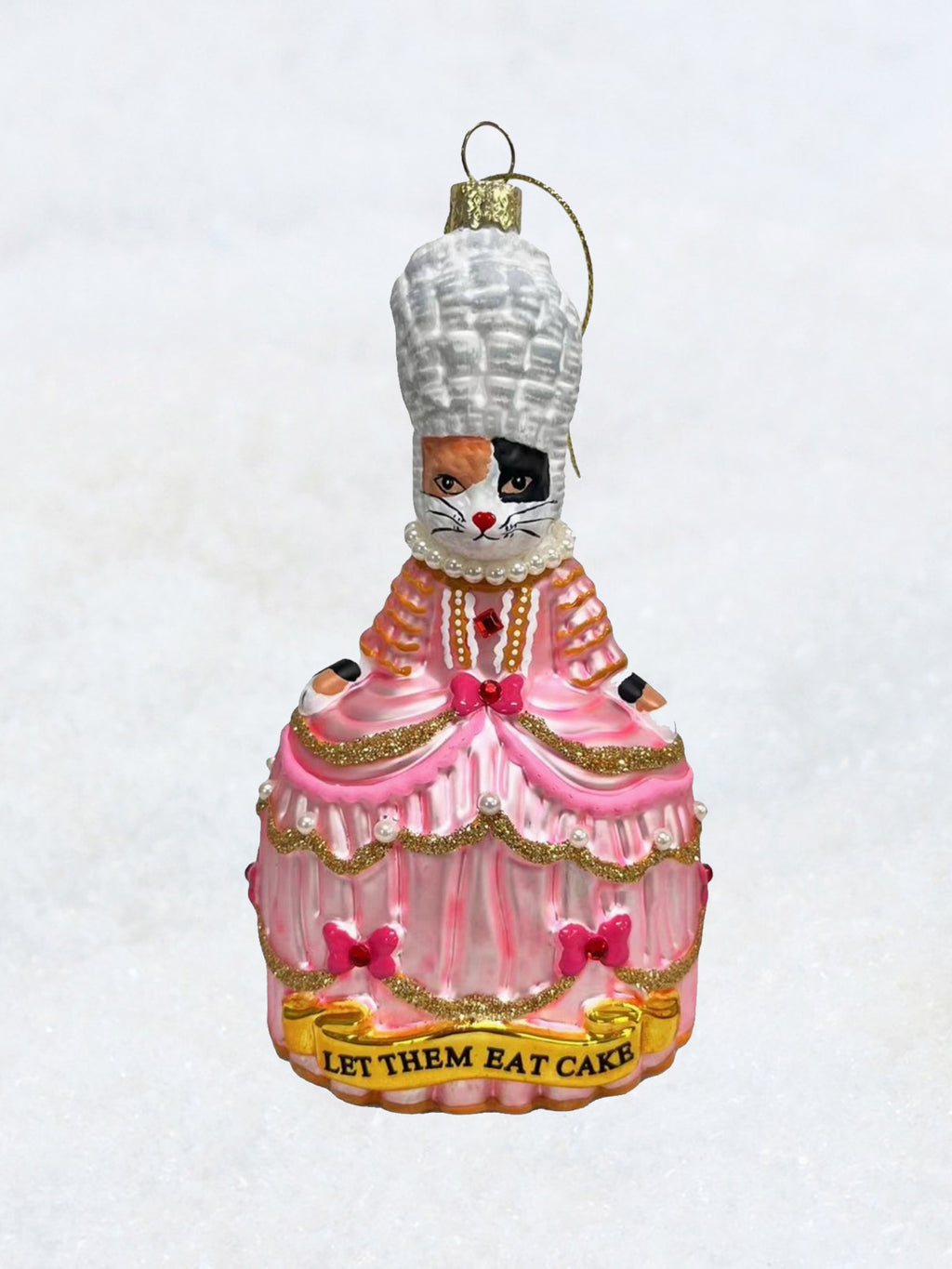 Christmas Ornament - Marie Antoinette Let Them Eat Cake Calico Cat