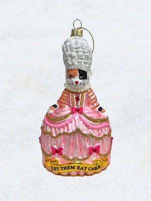 Christmas Ornament - Marie Antoinette Let Them Eat Cake Calico Cat