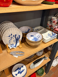 Ceramic Blue Lobster Shell Plate - 22.5cm