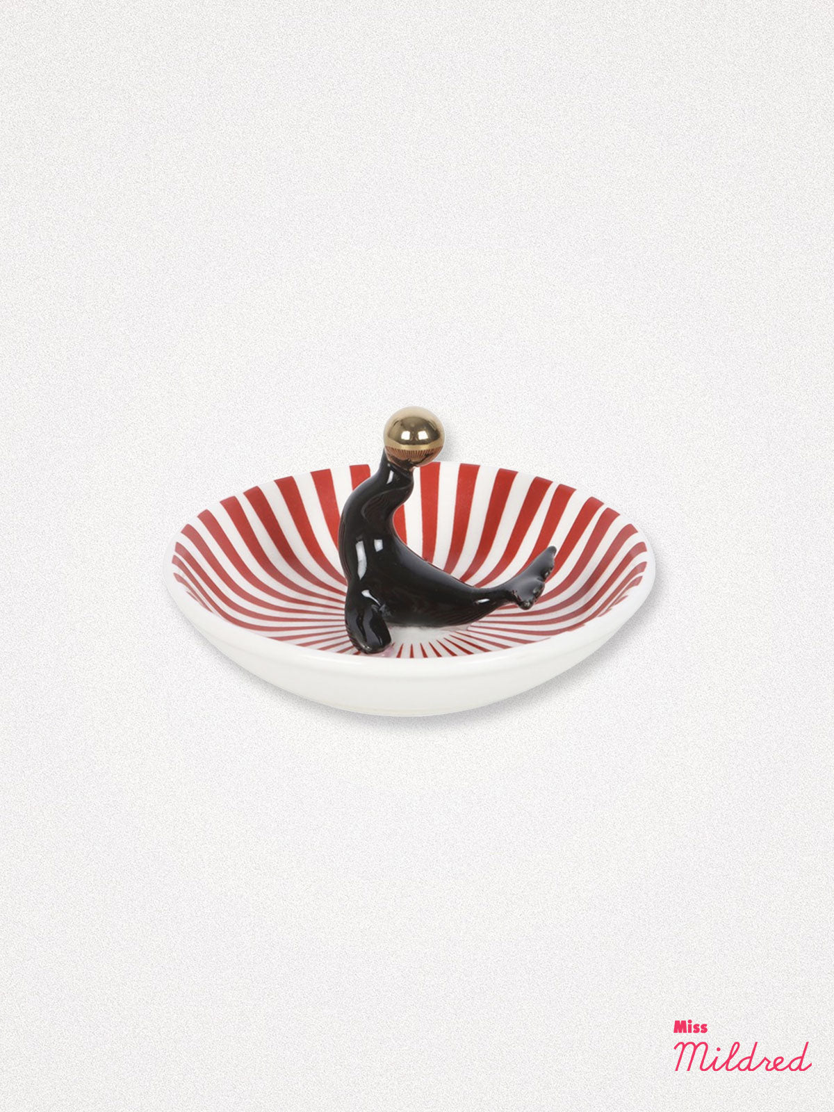 Ceramic Circus Seal Trinket Dish / Tray