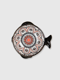 Fish Shaped Ceramic Bowl - Tuscan Print