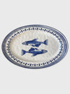 Ceramic Fish Large Platter - Cream and Blue
