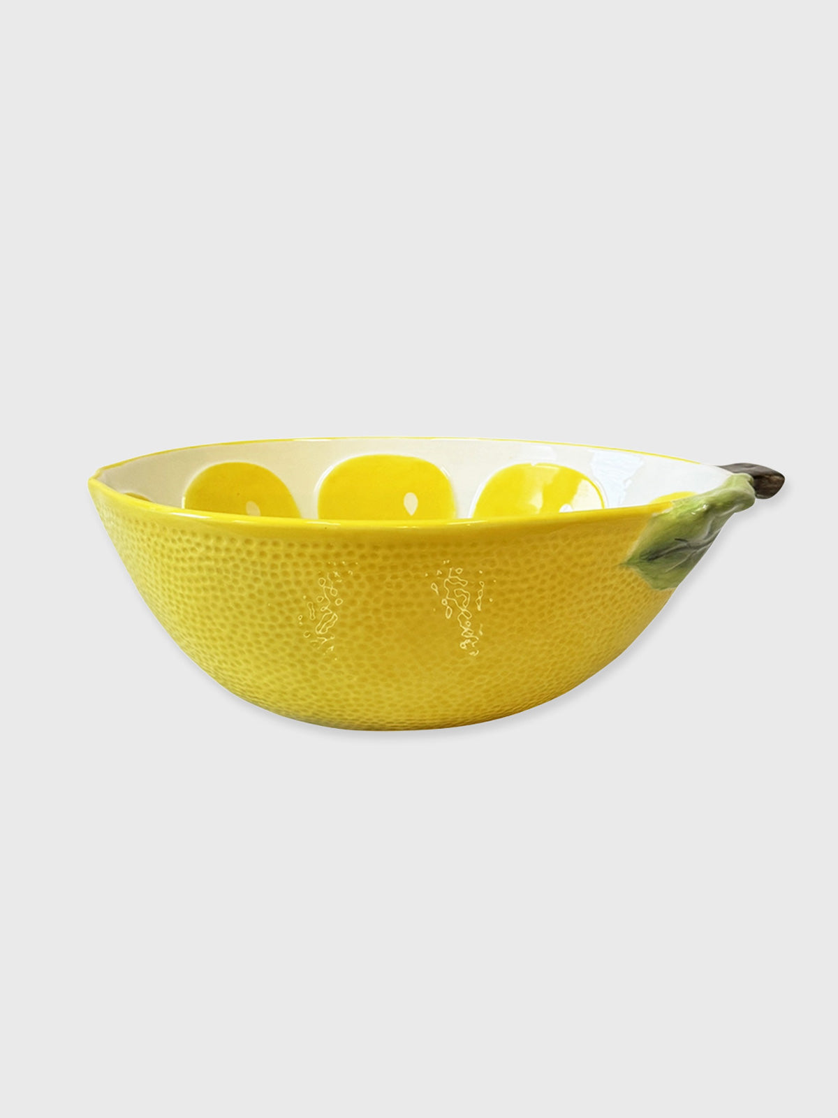 Lemon Shaped Ceramic Deep Bowl