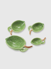 Ceramic Set of 4 Measuring Spoons - Lime