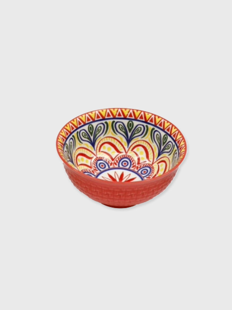 Ceramic Patterned Bowl 12cm - Orange