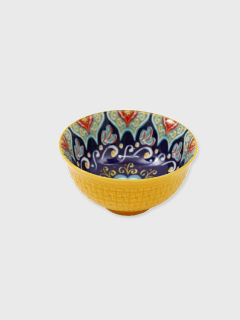 Ceramic Patterned Bowl 12cm - Yellow